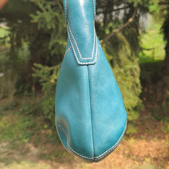 Rare Gorgeous Turquoise Vintage Coach Ergo Hobo Y2K 10739 - Picture 6 of 9